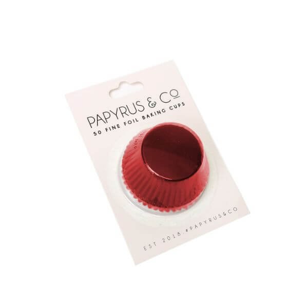 Papyrus Red Foil Baking Cups 50pk