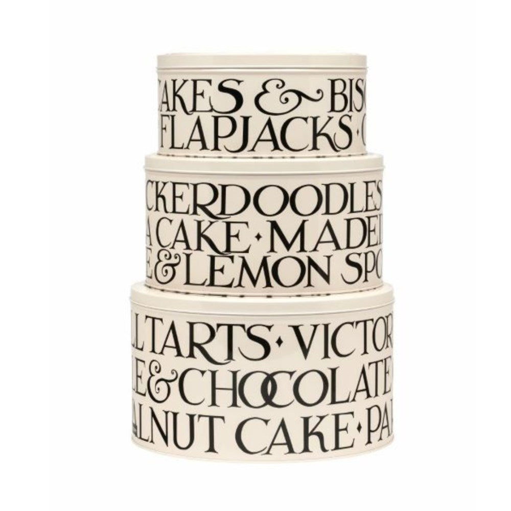 Emma Bridgewater Black Toast Set of 3 Round Cake Tins