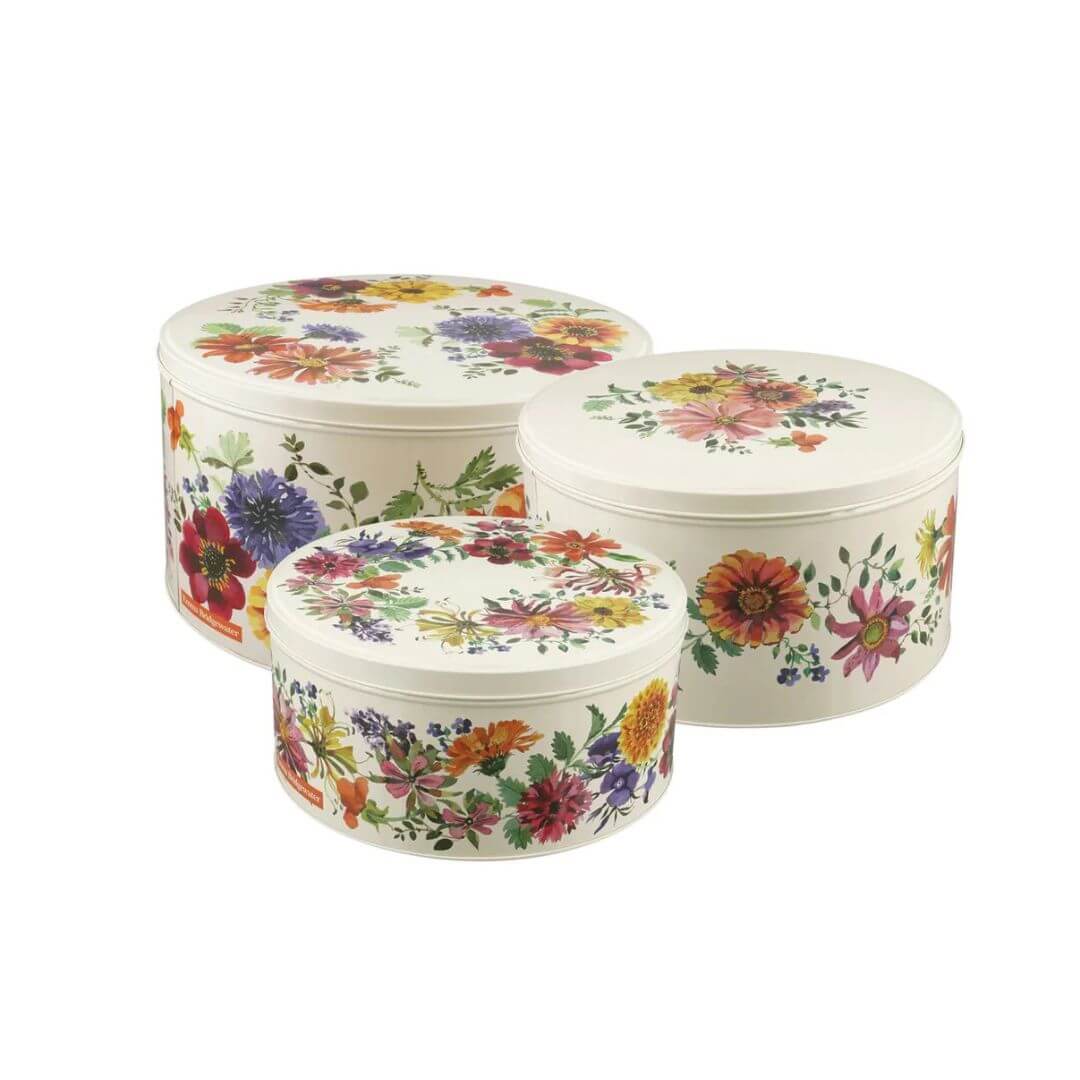 Emma Bridgewater Garden Flowers Round Cake Tin Set 3pce