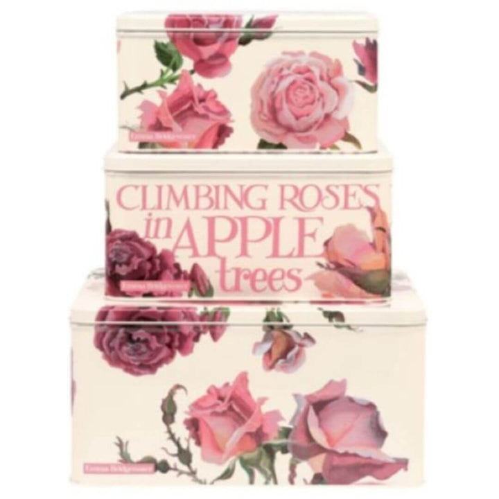 Emma Bridgewater Roses and Words Square Cake Tins Set of 3