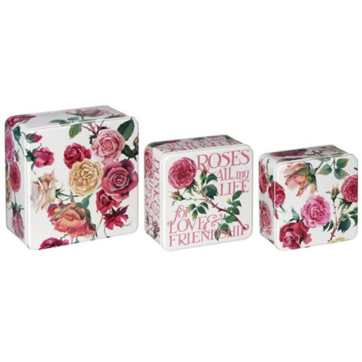 Emma Bridgewater Roses and Words Square Cake Tins Set of 3