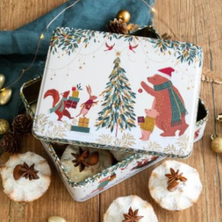 Sara Miller Woodland Bear Deep Rectangle Tin