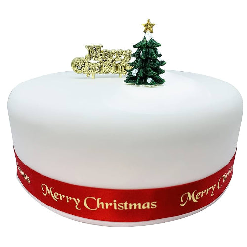 Green Tree Cake Topper & Motto