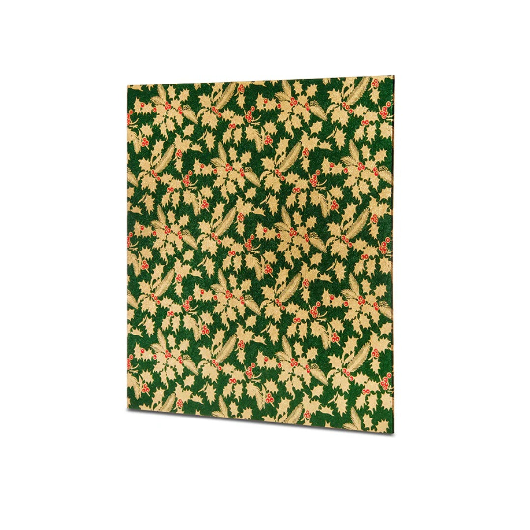 Square Holly Print Cake Board 10in