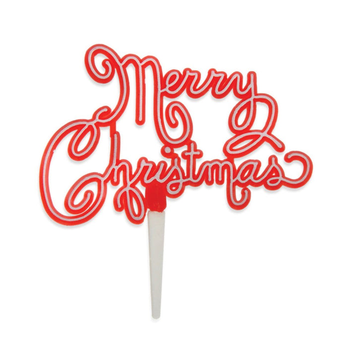 Nostalgic Red Script Motto Cake Topper