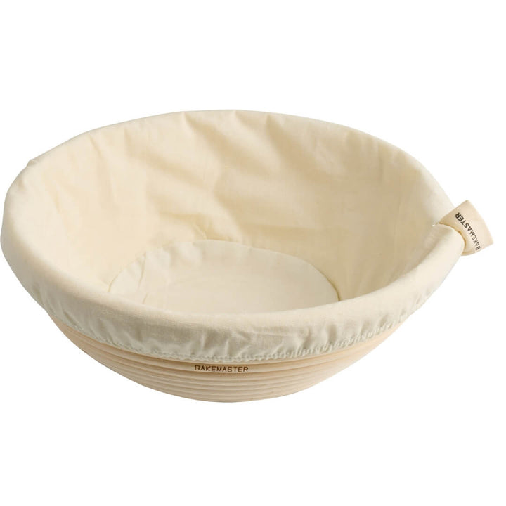Bakemaster Rattan Round Proving Basket with Liner