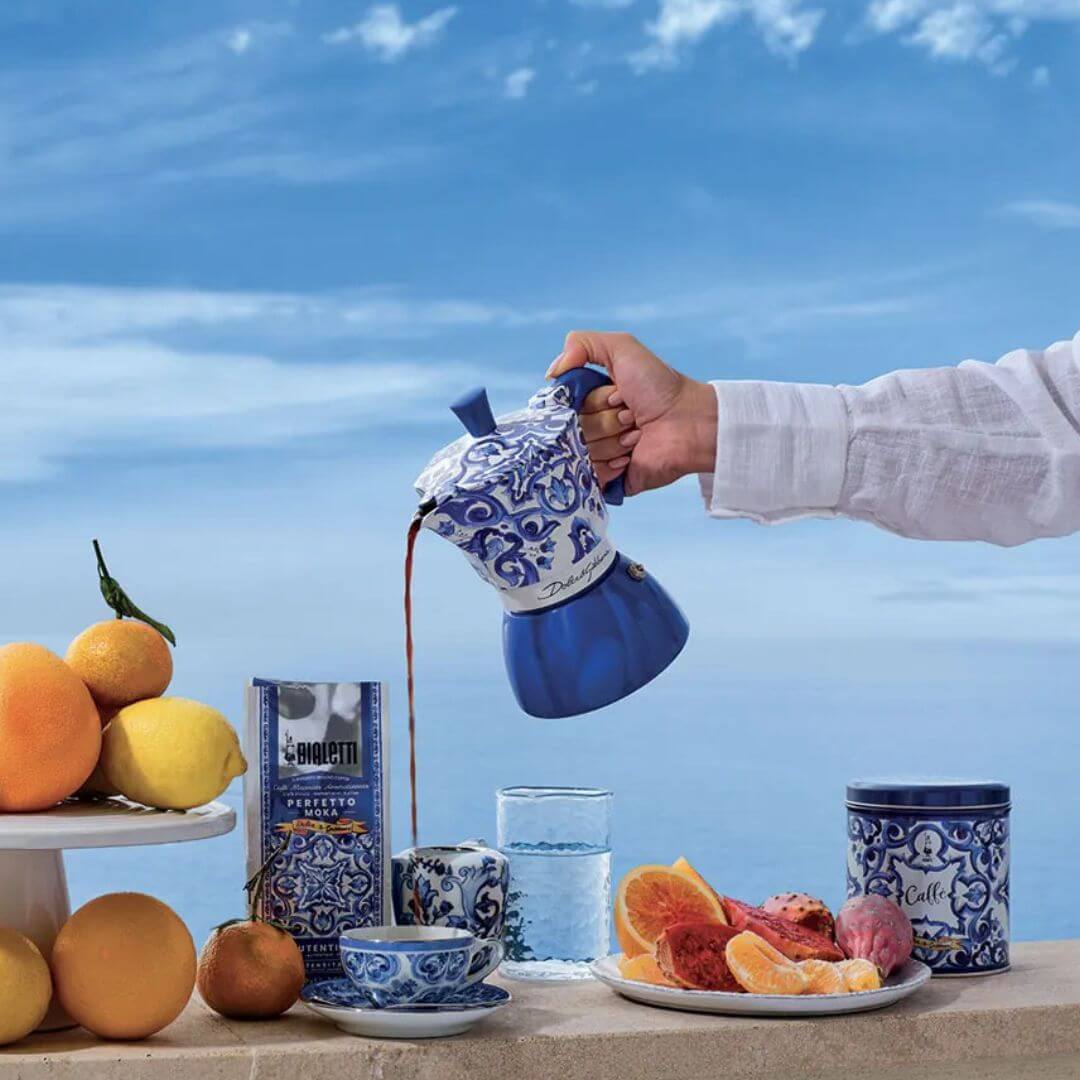 Bialetti Dolce&Gabbana Moka Induction | Blu Mediterraneo 6 Cup