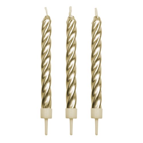 PME Twist Candles w/ Holders 10pk