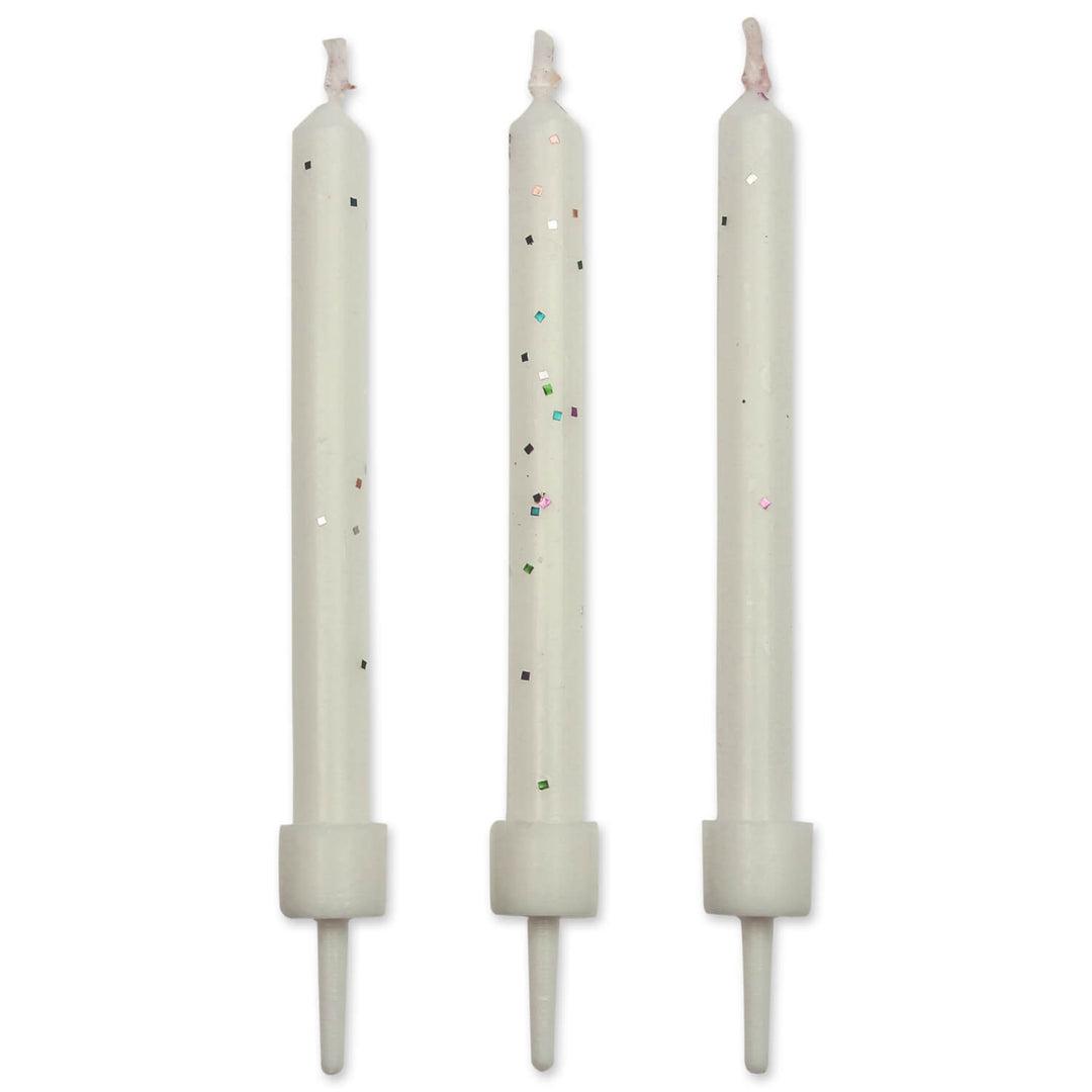 PME Glitter Candles with Holders 10pk