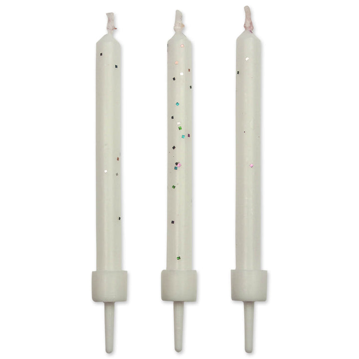 PME Glitter Candles with Holders 10pk