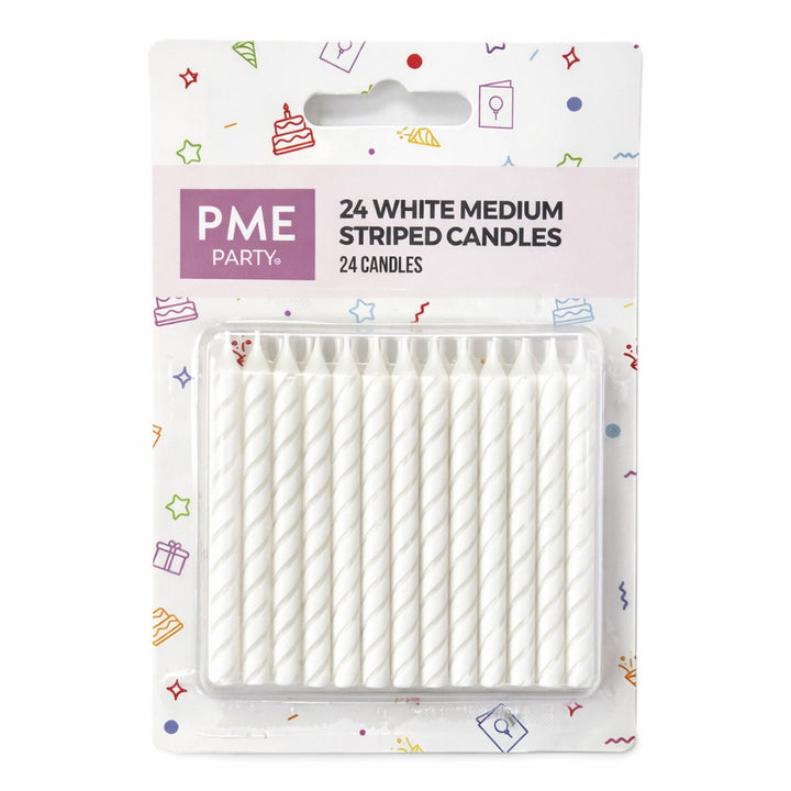 PME Striped Candles 24pk