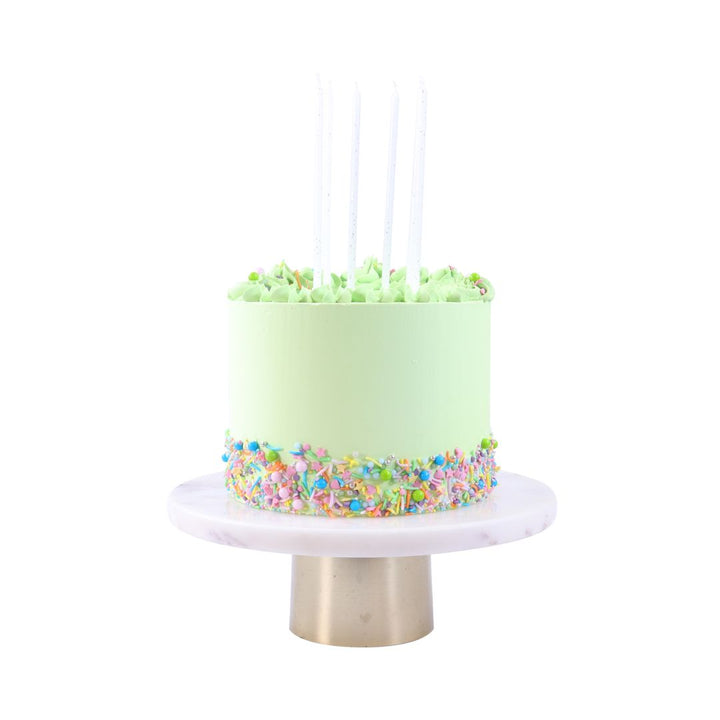 PME Extra Tall Candles White with Gold Glitter 16pk
