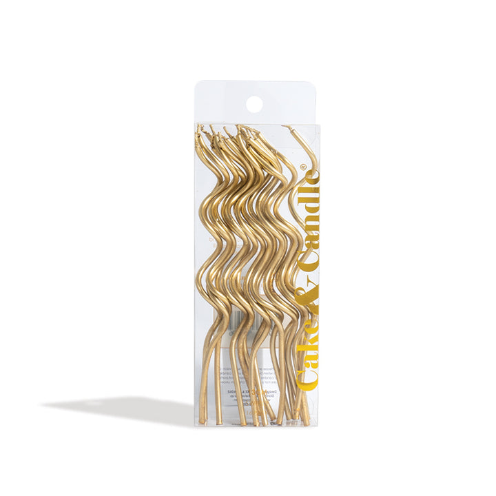Tall Swirly 13cm Cake Candles 16pk