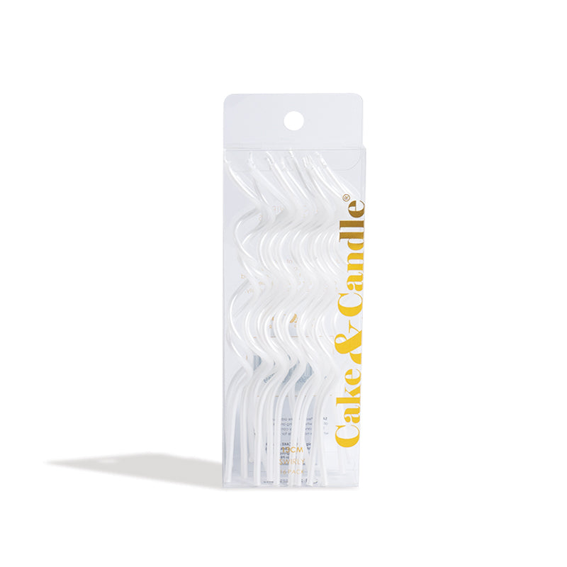 Tall Swirly 13cm Cake Candles 16pk