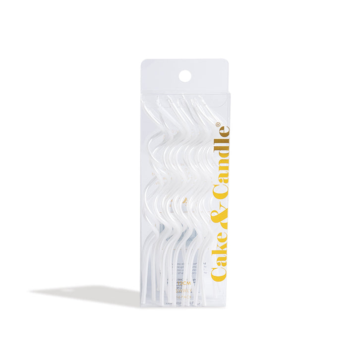 Tall Swirly 13cm Cake Candles 16pk