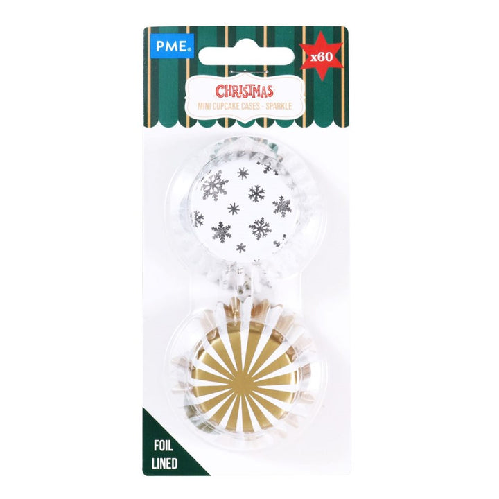 PME Mini Foil Cupcake Cases Sparkle 60pk