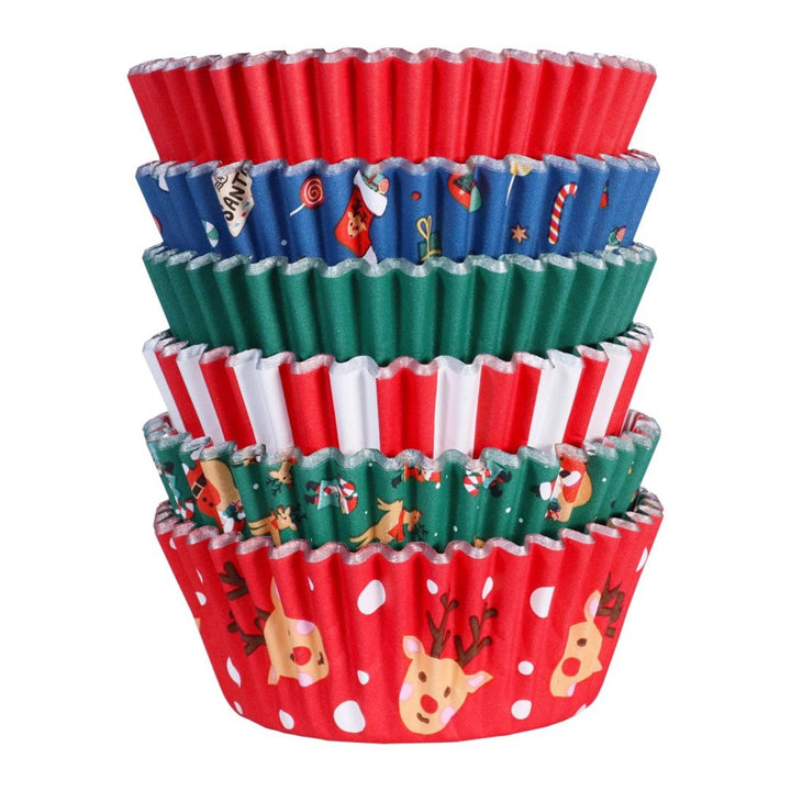 PME Foil Santa Mix Cupcake Cases 100pk