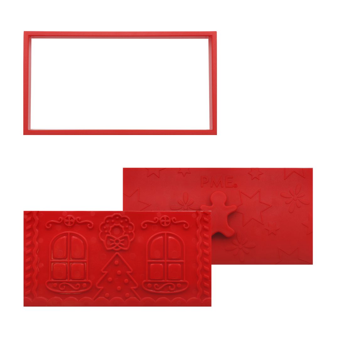 PME Gingerbread House Cookie Cutters & Stamps 3pc