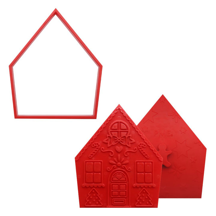 PME Gingerbread House Cookie Cutters & Stamps 3pc