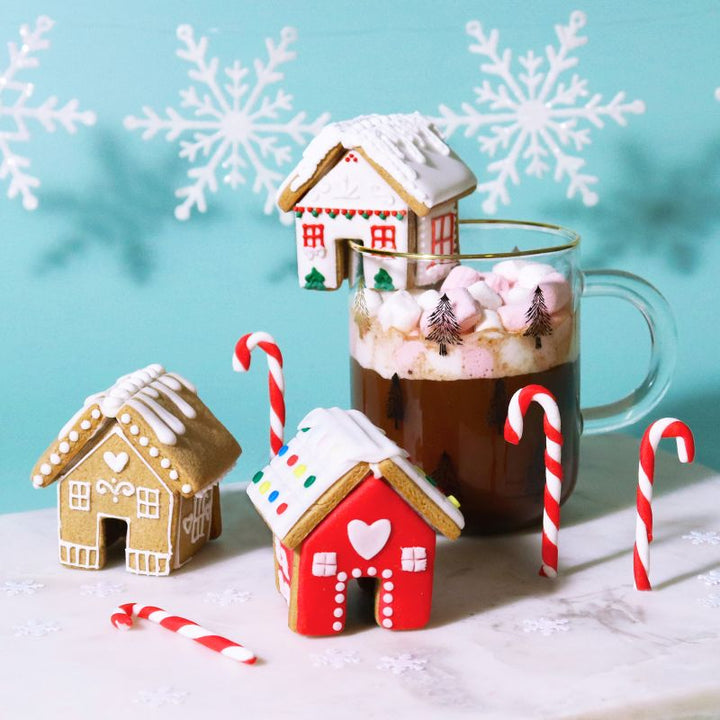 PME Mini Gingerbread House Mug Hugger Set 3pc