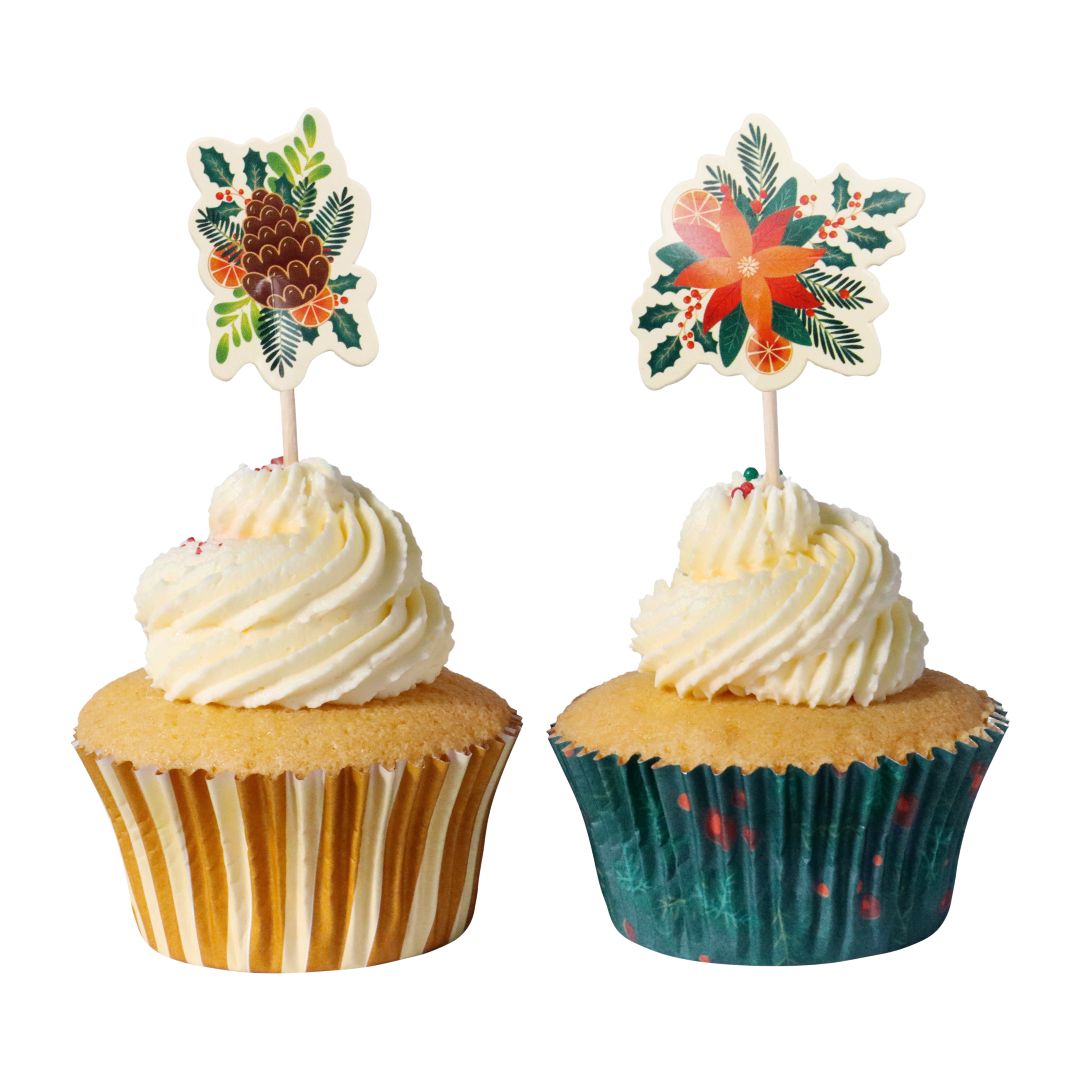 PME Winter Berries Cupcake & Topper Set 24pc