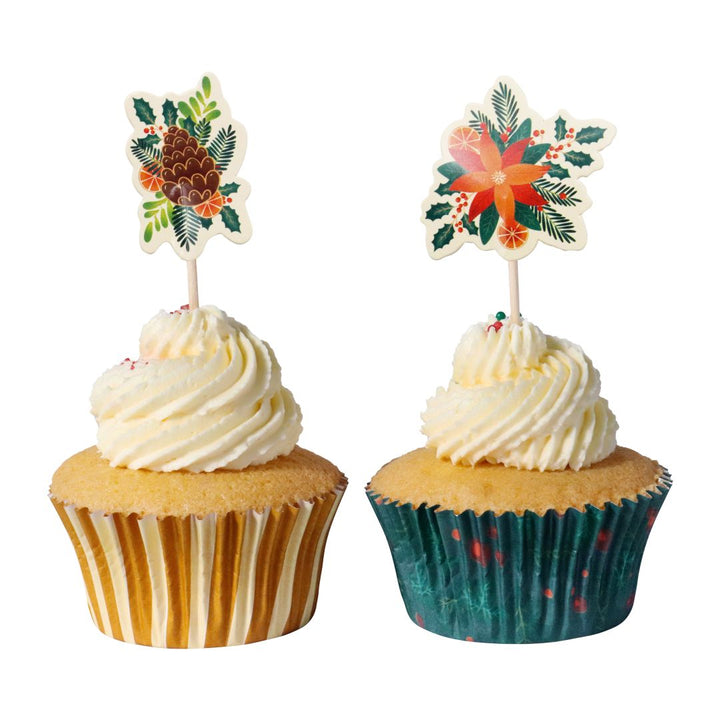 PME Winter Berries Cupcake & Topper Set 24pc