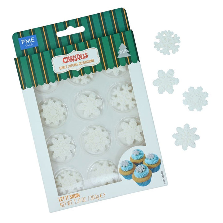 PME Let it Snow Edible Sugar Decorations 12pc