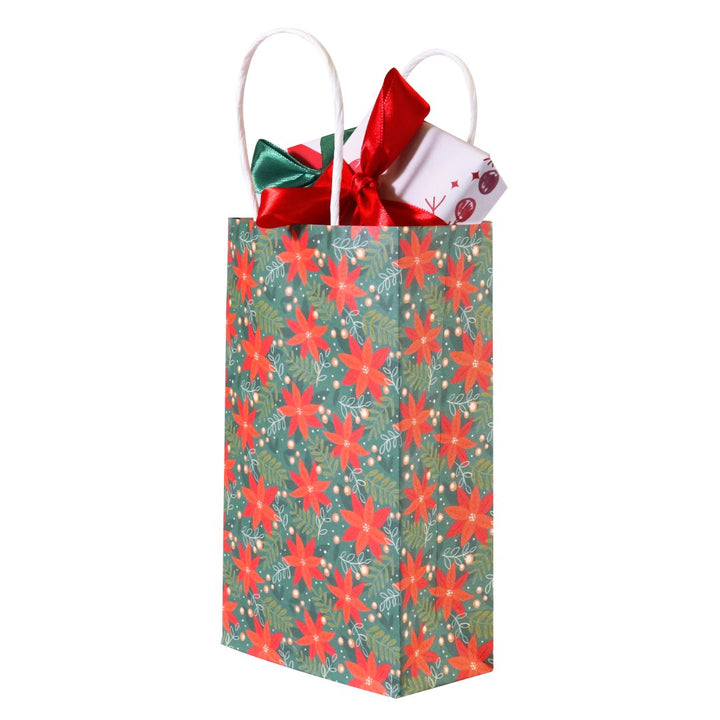 PME Poinsettia Paper Treat Bags 4pc