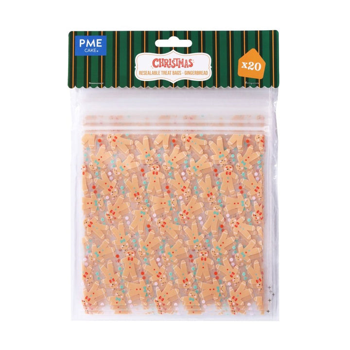 PME Resealable Gingerbread Treat Bags 20pk