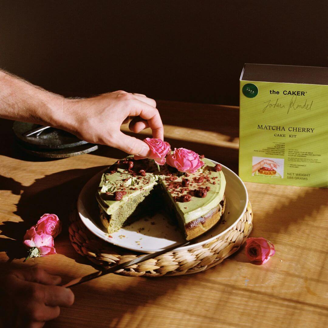 The Caker Matcha Cherry Cake Kit