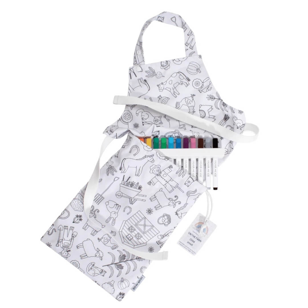 Colour Me Kids On the Farm Child's Apron Kit