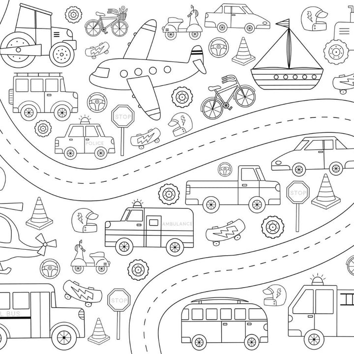 Colour Me Kids Wheels in Motion Solo Mat Kit