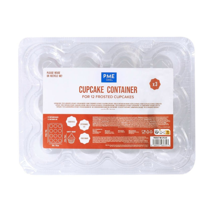 PME Cupcake Containers Pack of 3