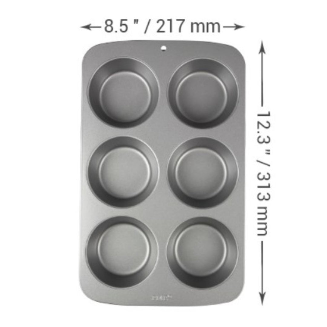 PME Large Muffin Pan Non Stick 6 Cup