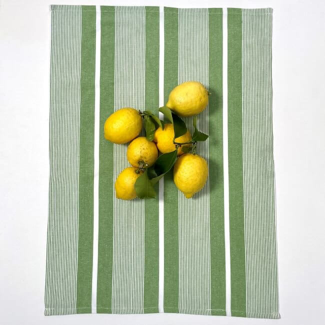 Carnival Homewares Green Stripe Tea Towel