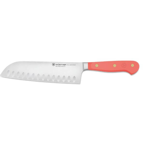 Wusthof Classic Santoku Knife 17cm Coral Peach