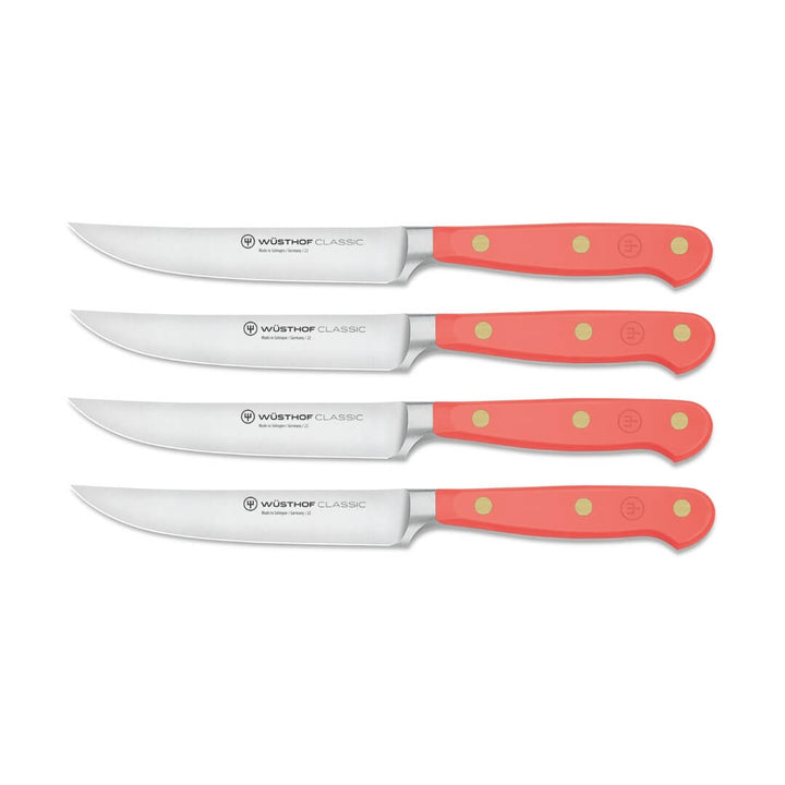 Wusthof Classic Colour 4-Piece Steak Knife Set 12cm