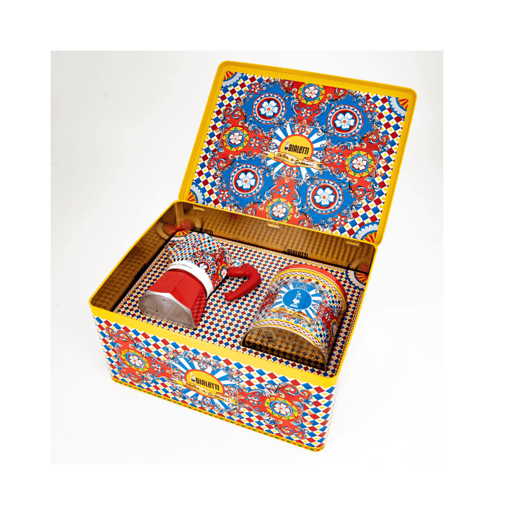 Bialetti Dolce&Gabbana Moka and Coffee | Sicilian Cart Set 3pce