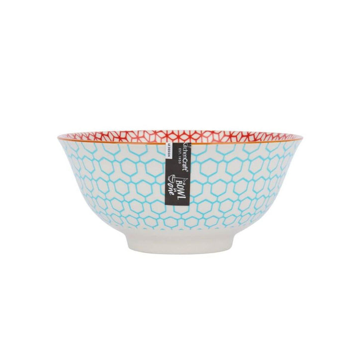 Mikasa Does it All Bowl 15.7cm Geometric Blue