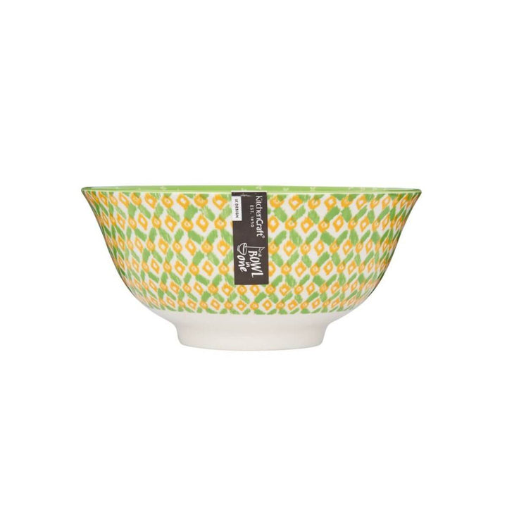 Mikasa Does it All Bowl 15.7cm Geometric Green