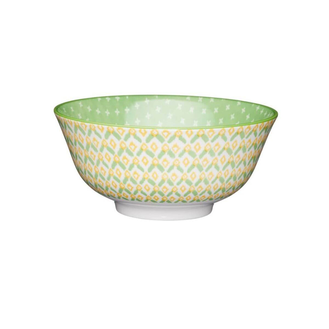 Mikasa Does it All Bowl 15.7cm Geometric Green