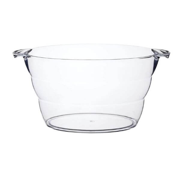 BarCraft Large Oval Clear Drink Pail