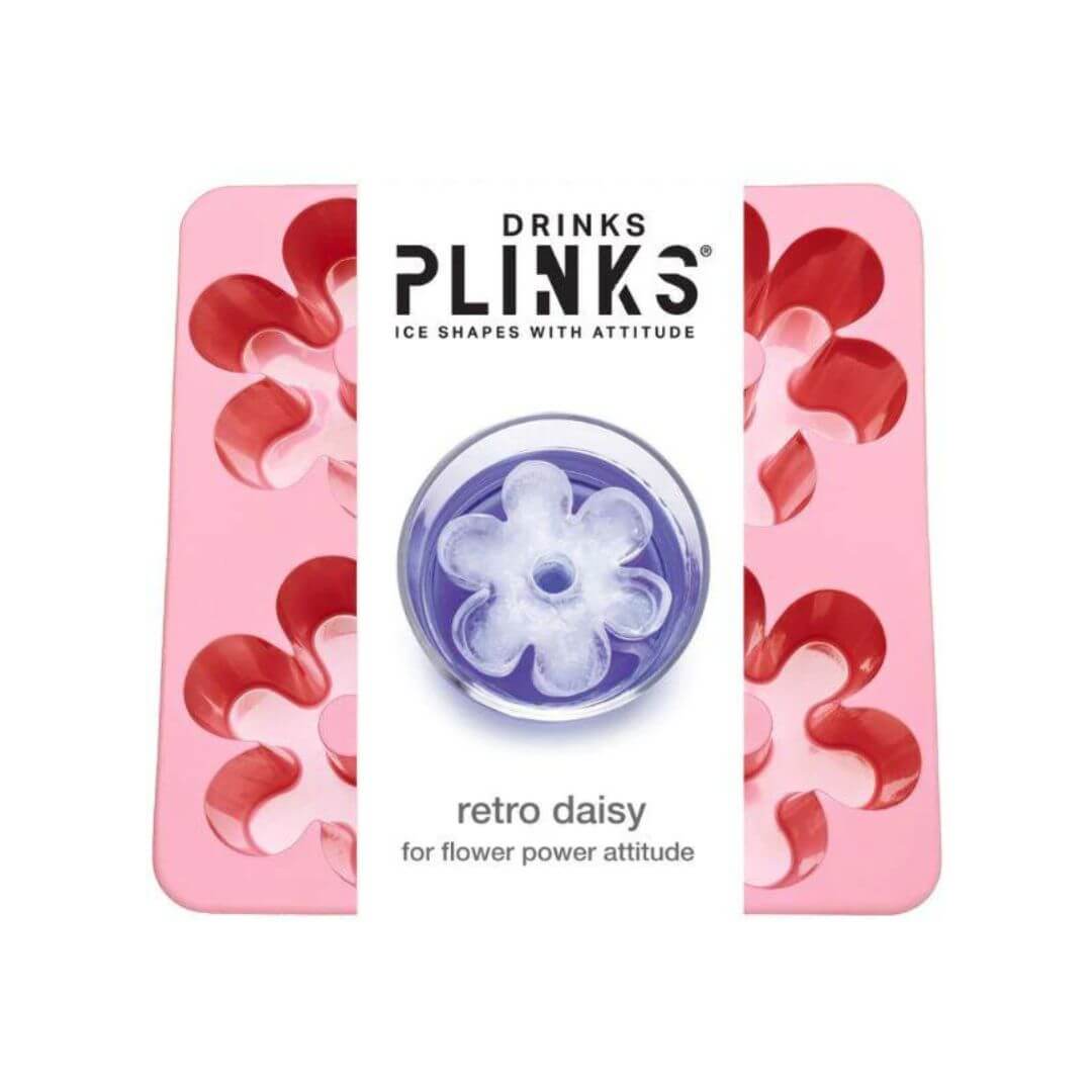 DrinksPlinks Retro Daisy Ice Mould Pink