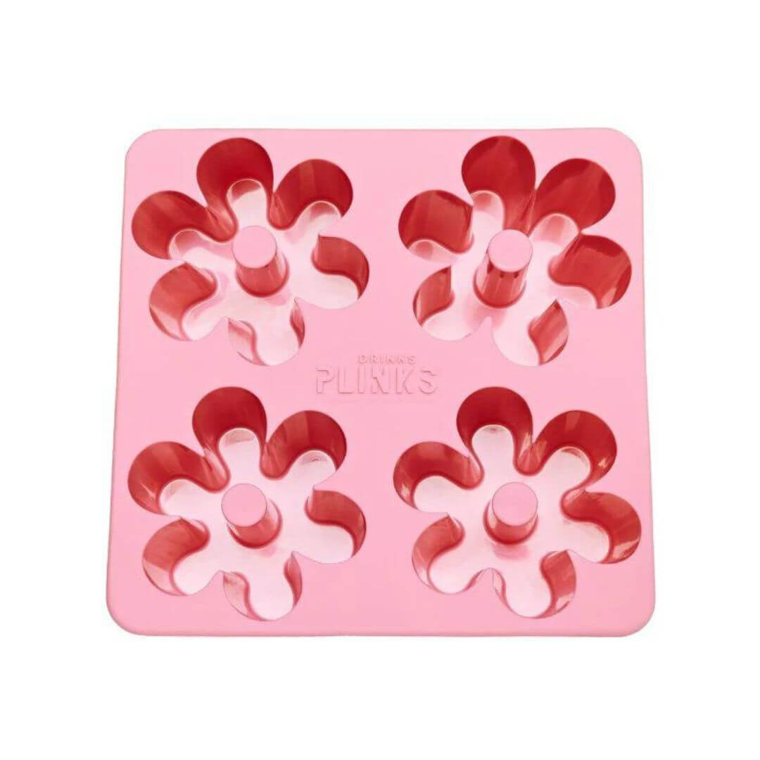 DrinksPlinks Retro Daisy Ice Mould Pink