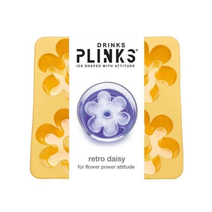 DrinksPlinks Retro Daisy Ice Mould Buttercup Yellow