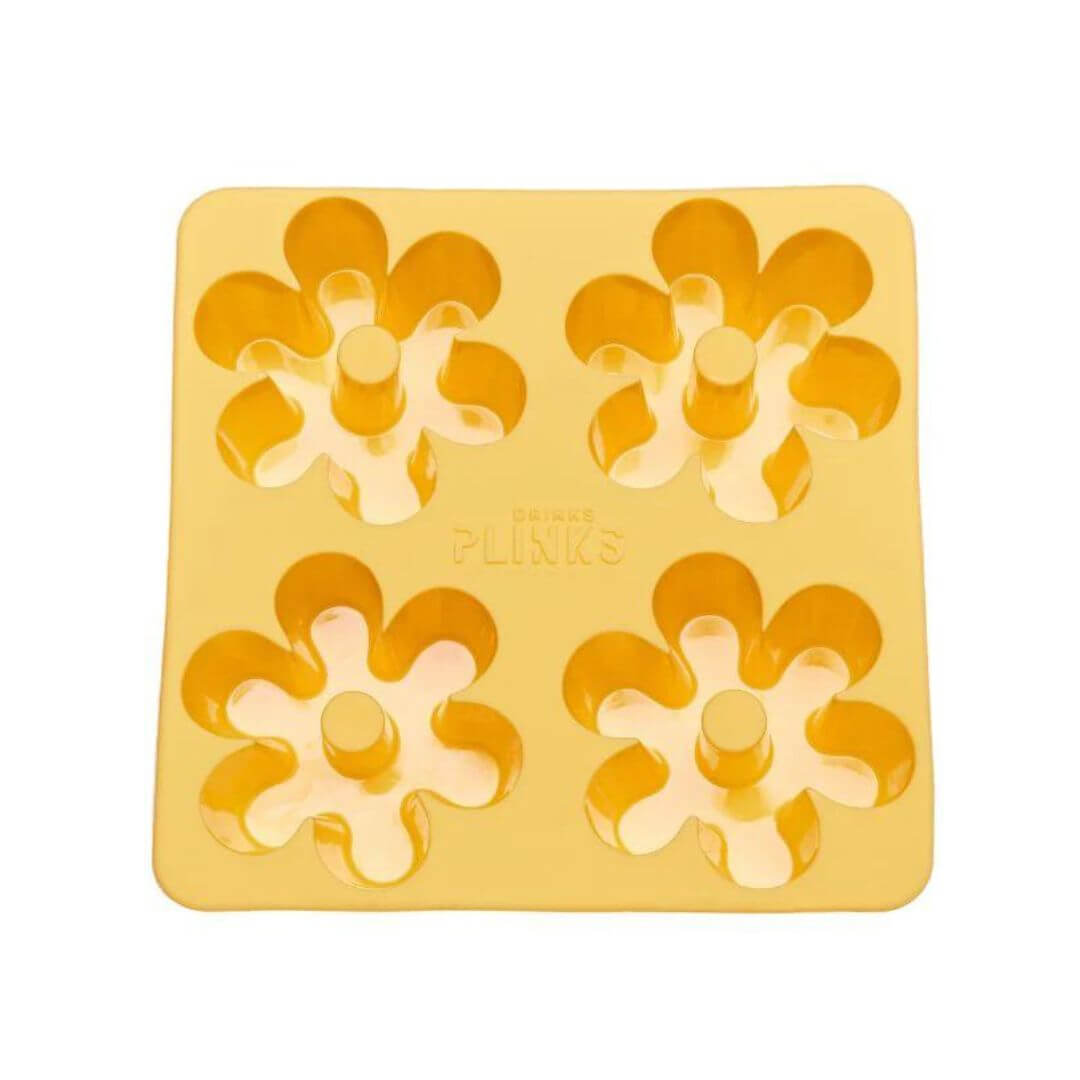 DrinksPlinks Retro Daisy Ice Mould Buttercup Yellow