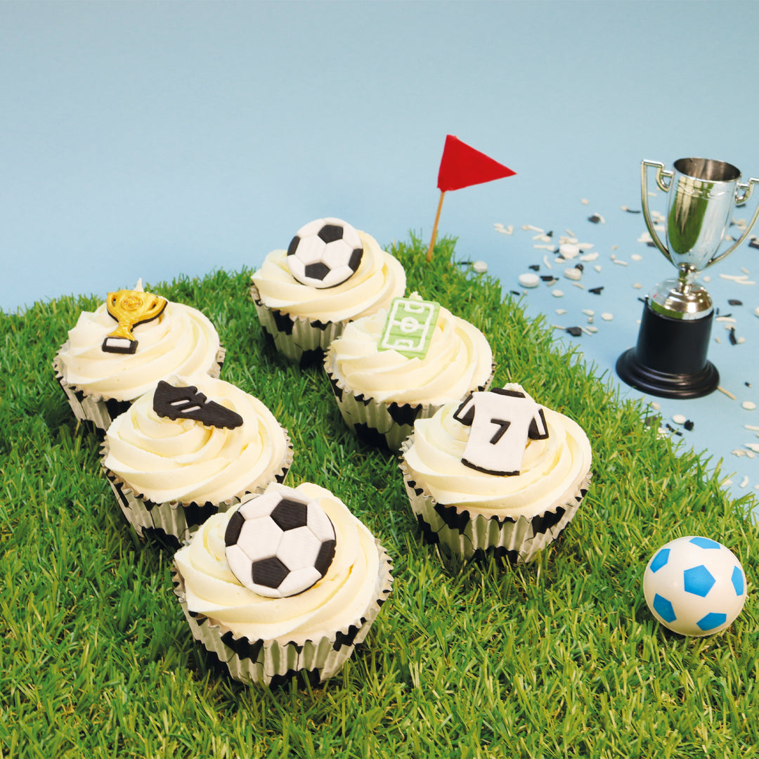 PME Edible Soccer/Football Cupcake Toppers