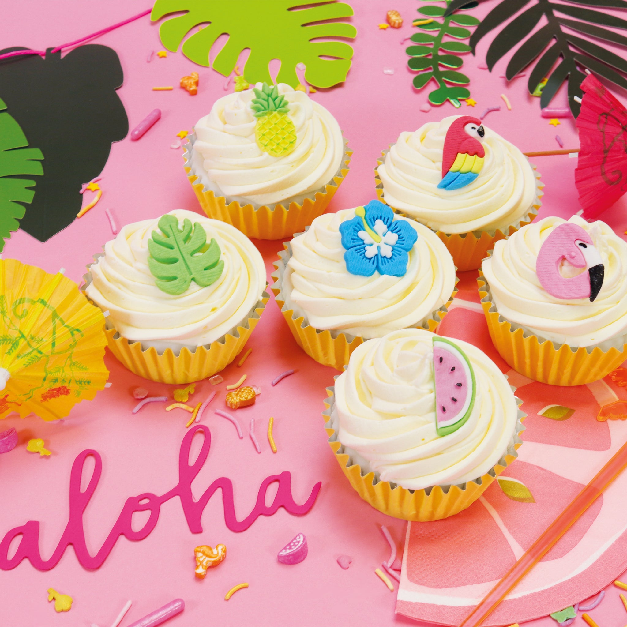 PME Edible Tropical Cupcake Toppers