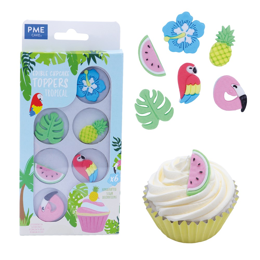 PME Edible Tropical Cupcake Toppers