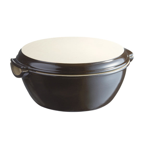 Emile Henry Round Bread Baker Charcoal